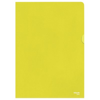 Pochette modèle L Esselte Standard A4 PP 0,11mm jaune 100 pièces