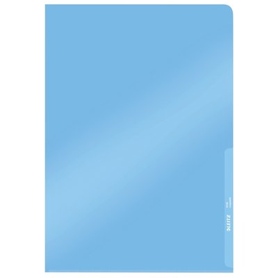 Insteekmap L-model Leitz Premium lasnaad copy safe 0.15mm PVC A4 blauw 100 stuks
