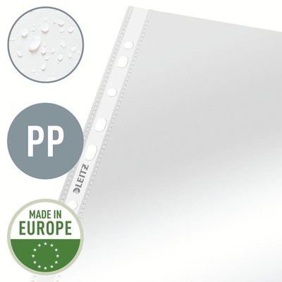 Showtas Leitz Premium standaard copy safe 0.08mm PP A4 transparant 100 stuks
