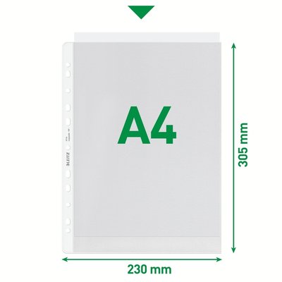 Pochette Leitz Premium Copy safe A4 PP 0,13mm transparent 100 pièces
