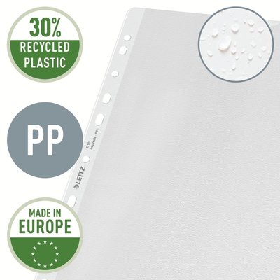 Pochette Leitz Premium Copy safe A4 PP 0,13mm transparent 100 pièces