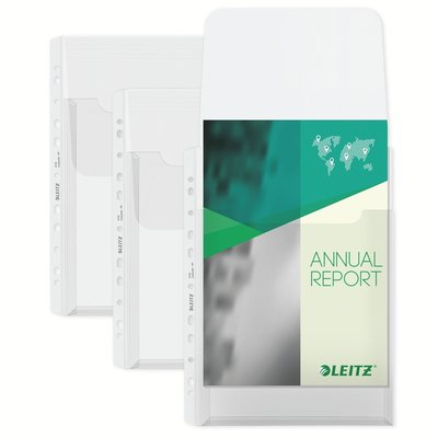Pochette à soufflet Leitz Premium Copy safe à rabat A4 PP transparent 5 pièces