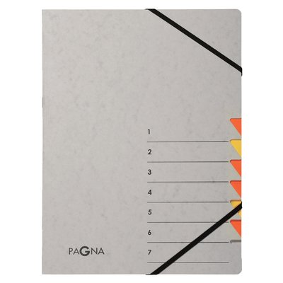 Sorteermap Pagna Easy A4 7 tabs geel/oranje