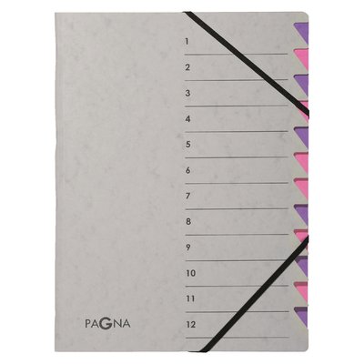 Sorteermap Pagna Easy A4 12 tabs paars/lila