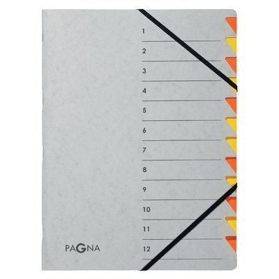 Sorteermap Pagna Easy A4 12 tabs oranje/geel