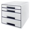Module tiroirs Leitz WOW Cube A4 maxi 4 tiroirs blanc/gris Photo