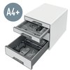 Module tiroirs Leitz WOW Cube A4 maxi 4 tiroirs blanc/gris Photo
