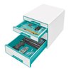 Ladenblok Leitz WOW 4 laden wit/ijsblauw photo