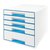 Ladenblok Leitz WOW 5 laden wit/blauw