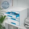 Module tiroirs Leitz WOW 5 tiroirs blanc/bleu Photo
