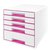 Ladenblok Leitz WOW 5 laden wit/roze