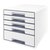 Ladenblok Leitz WOW CUBE A4 maxi 5 laden wit/grijs