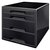 Module tiroirs Leitz WOW Cube A4 maxi 4 tiroirs noir