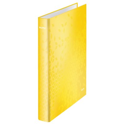 Classeur Leitz WOW A4 Maxi 4 anneaux méc-D 25mm jaune