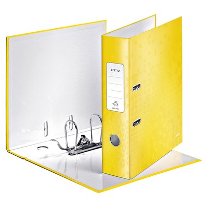 Classeur à levier Leitz WOW 180° A4 80mm laminé jaune