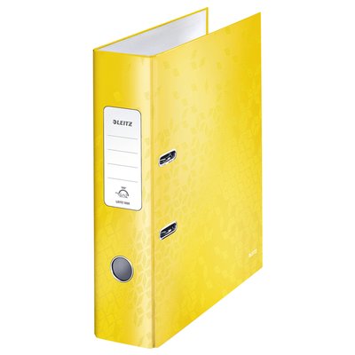 Classeur à levier Leitz WOW 180° A4 80mm laminé jaune