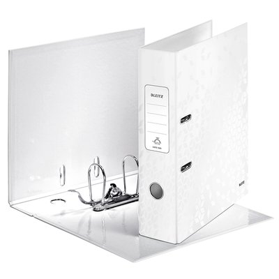 Classeur à levier Leitz WOW 180° A4 80mm laminé blanc