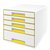 Ladenblok Leitz WOW CUBE 5 laden wit/geel