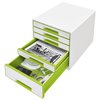 Ladenblok Leitz WOW CUBE 5 laden wit/groen foto