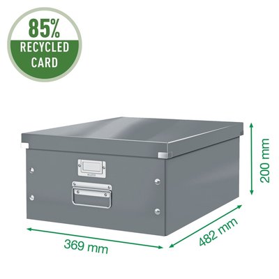 Opbergdoos Leitz Click & Store WOW groot 369x200x482mm groen