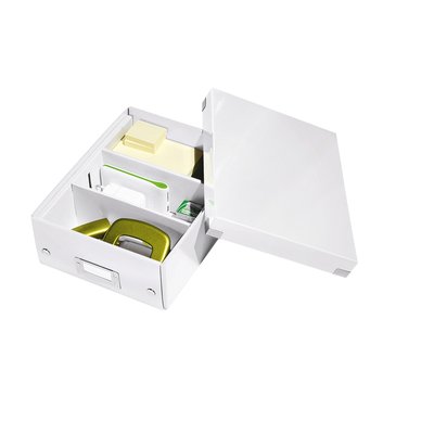 Sorteerbox Leitz WOW Click & Store 220x100x282mm gerecycled karton wit