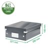 Sorteerbox Leitz WOW Click & Store 220x100x282mm gerecycled karton zwart foto