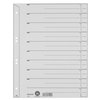 Intercalaires Leitz A4 carton 200g 6 perforations gris 100 pièces Photo