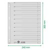 Intercalaires Leitz A4 carton 200g 6 perforations gris 100 pièces Photo