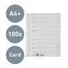 Intercalaires Leitz A4 carton 200g 6 perforations gris 100 pièces Photo
