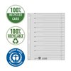 Intercalaires Leitz A4 carton 200g 6 perforations gris 100 pièces Photo