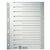 Scheidingsbladen Leitz A4 karton 230gr 6-gaats grijs 100 stuks