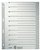 Scheidingsbladen Leitz A4 karton 230gr 6-gaats grijs 100 stuks