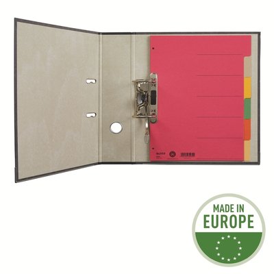 Intercalaires Leitz 4 perf 4350 6 onglets gris carton
