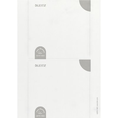 Rug-insteekkaart Leitz breed 56x190mm wit 100 stuks