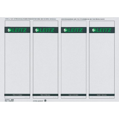 Rugetiket Leitz breed/kort 62x192mm zelfklevend wit 100 stuks