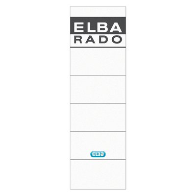 Rugetiket Elba breed 59x190mm zelfklevend wit/grijs 10 stuks