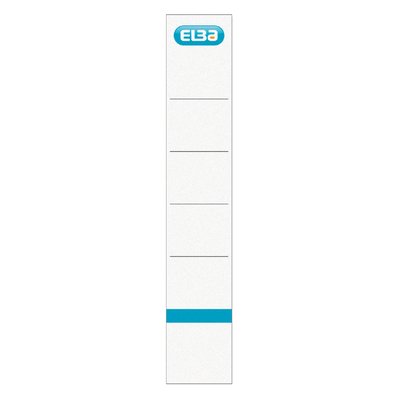 Rugetiket Elba smal 34x190mm zelfklevend wit/blauw 10 stuks