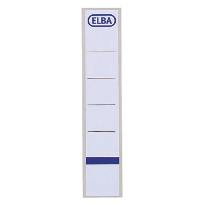Rugetiket Elba smal 34x190mm zelfklevend wit/blauw 10 stuks