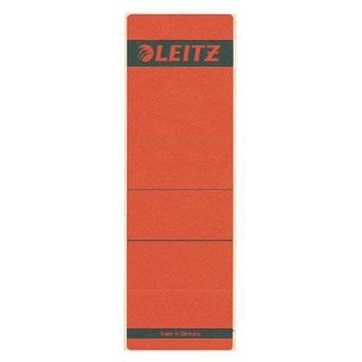 Rugetiket Leitz breed/kort 62x192mm zelfklevend rood 10 stuks