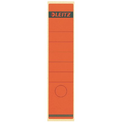 Rugetiket Leitz breed/lang 62x285mm zelfklevend rood 10 stuks