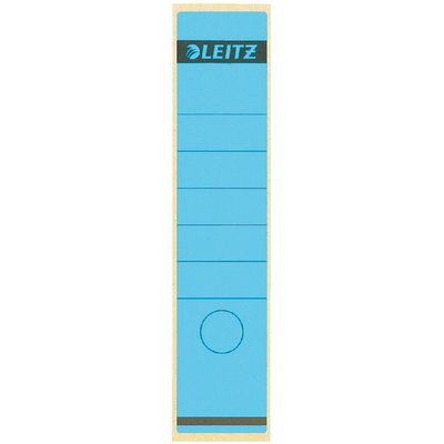 Rugetiket Leitz breed/lang 62x285mm zelfklevend blauw 10 stuks
