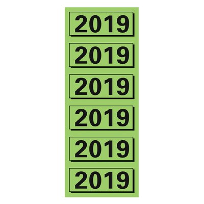Rugetiket Elba 2019 57x25mm groen 120 stuks