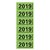 Rugetiket Elba 2019 57x25mm groen 120 stuks