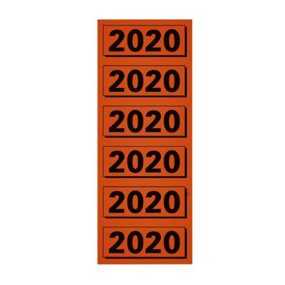 Rugetiket Elba 2020 57x25mm rood 120 stuks