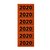 Rugetiket Elba 2020 57x25mm rood 120 stuks