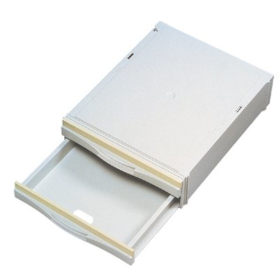Stapelcassette Djois met 2 halfhoge laden grijs
