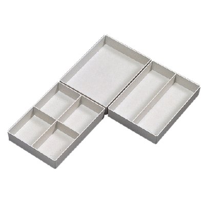 Bac de classement Djois semi-haut 30x122x168mm 4 compartiments gris
