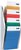Folderhouder Helit wand 4x A4 zilver