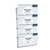 Folderhouder Europel 4x A4 wand liggend koppelbaar transparant