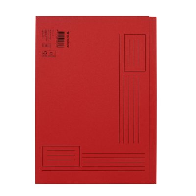 Chemise Quantore A4 bord décalé 250g rouge